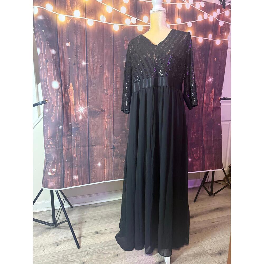 NWT Talisea Long Sequin Gown - Picture 3 of 6